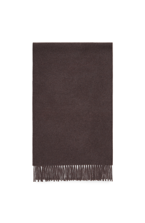 Brunello Cucinelli Fringe Cashmere Scarf In Brown