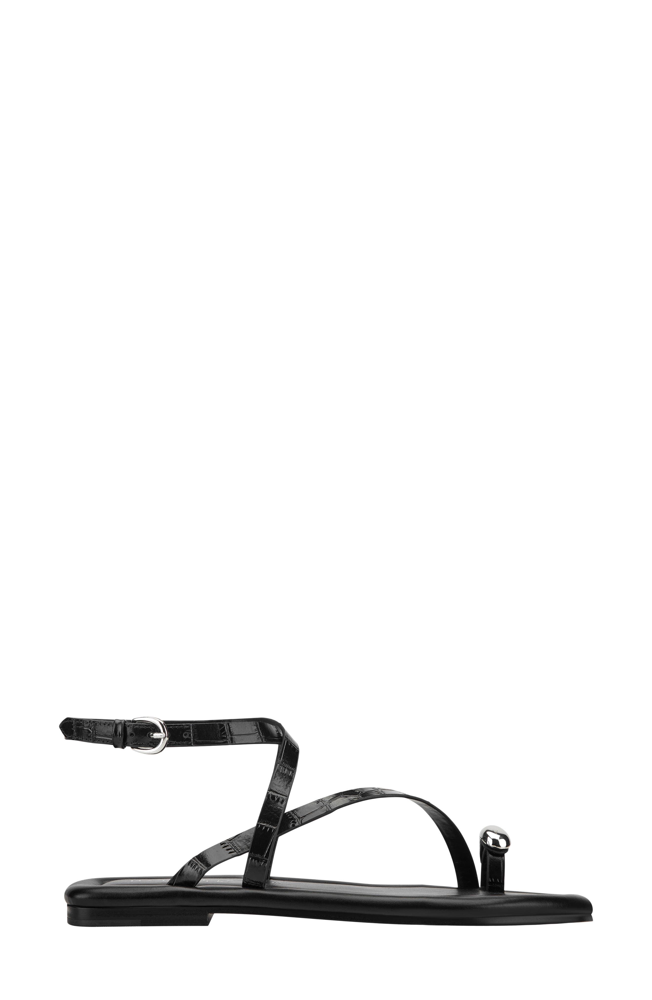 Marc Fisher LTD Gynnie Strappy Sandal, Alternate, color, Black