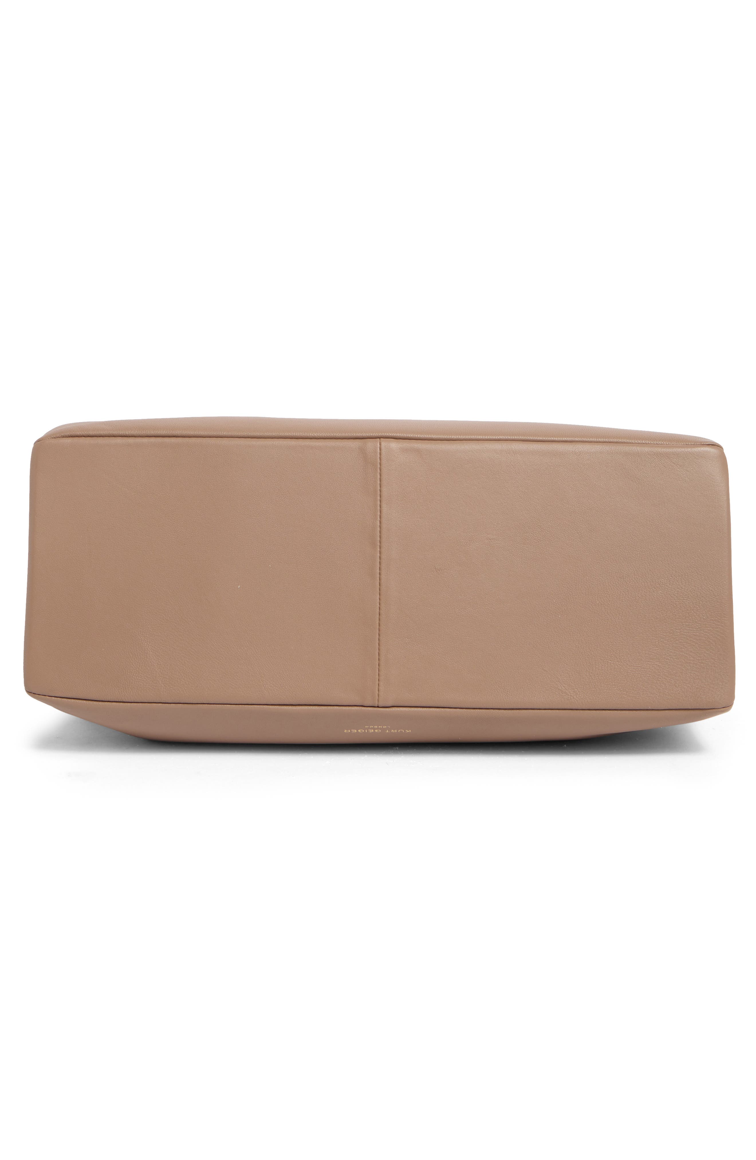 Kurt Geiger London XXL Kew Leather Bag, Alternate, color, Light Beige