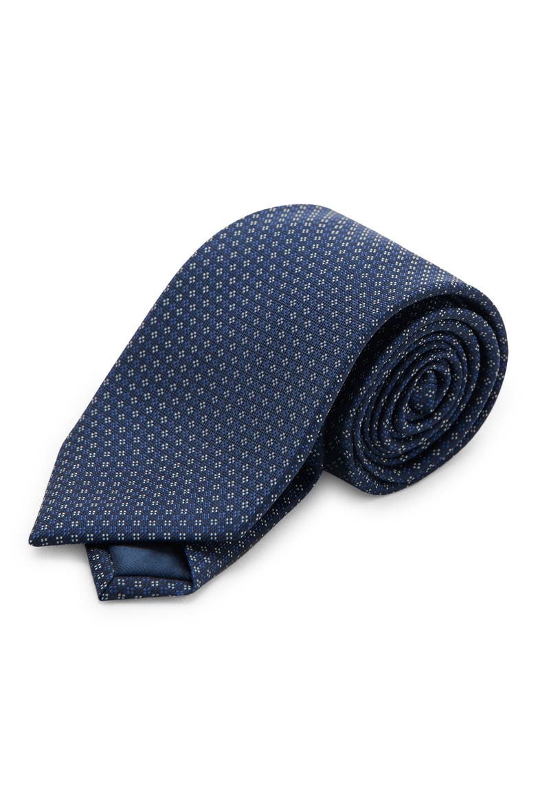Silk Blend Tie, Main, color, NAVY