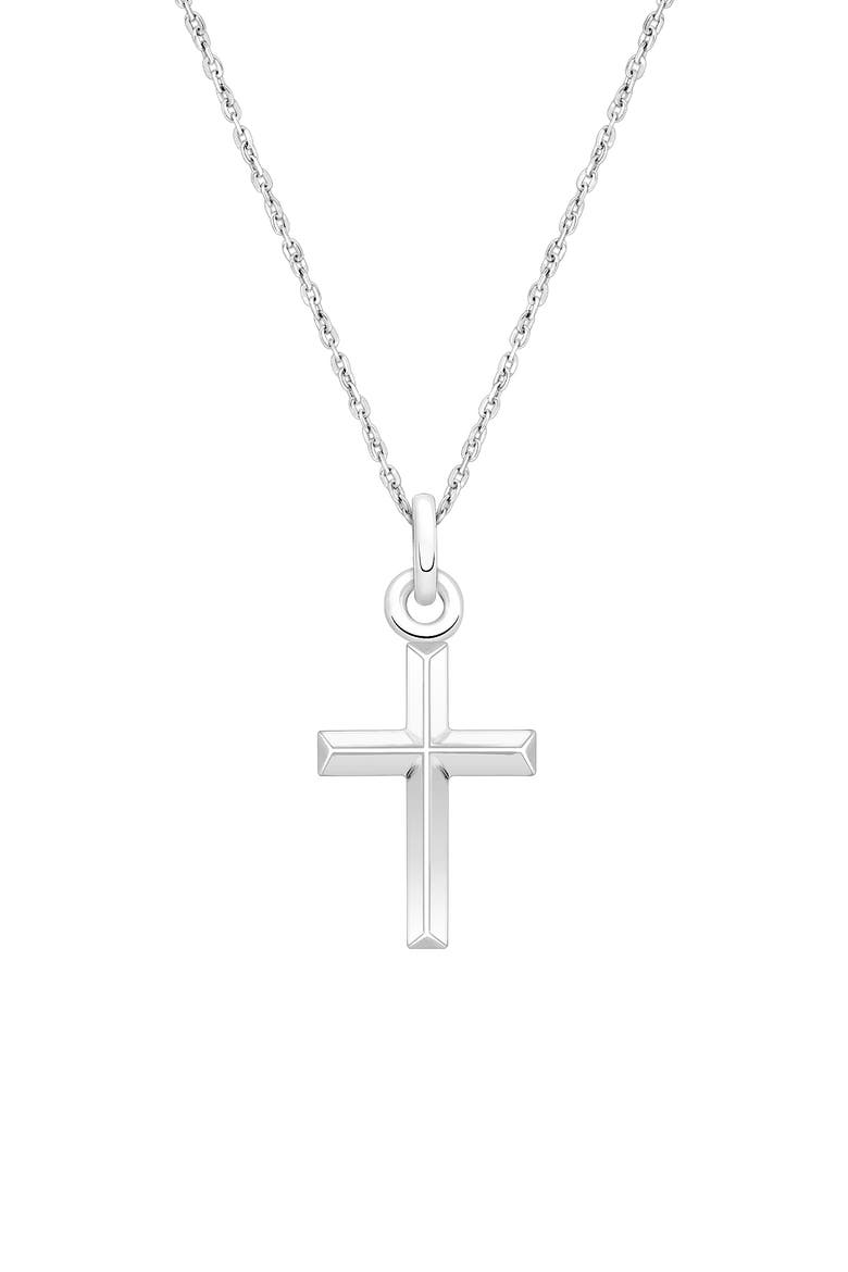 Sterling Silver Holy Cross 12-14" Necklace, Main, color, Sterling Silver