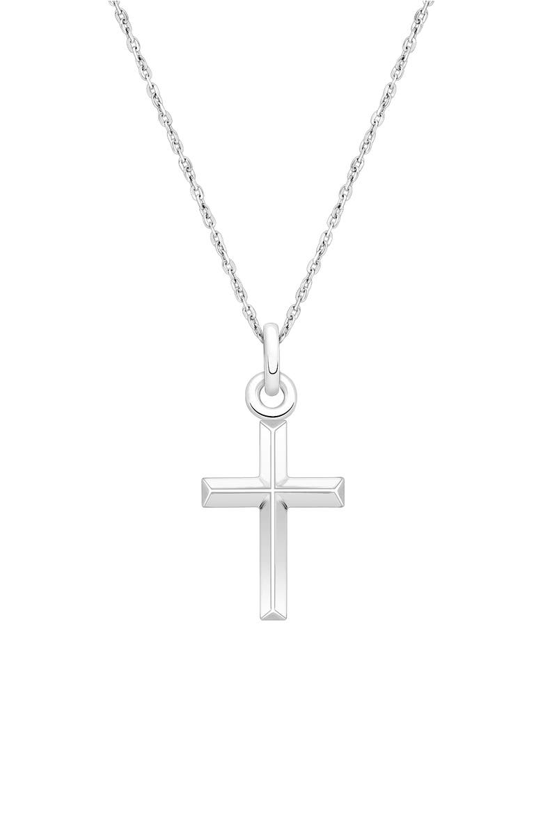 Tiny Blessings Sterling Silver Holy Cross 12-14" Necklace, Main, color, Sterling Silver