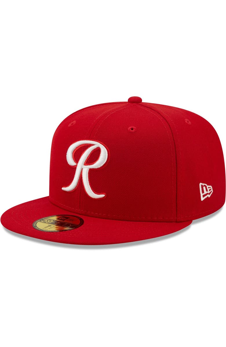 New Era Men's New Era Red Tacoma Rainiers Authentic Collection 59FIFTY Fitted Hat, Main, color, 