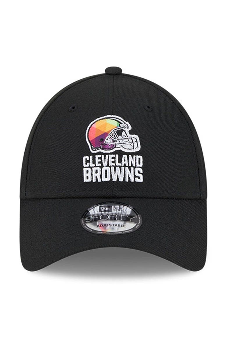 Men's New Era  Black Cleveland Browns 2023 NFL Crucial Catch 9FORTY Adjustable Hat, Alternate, color, Black