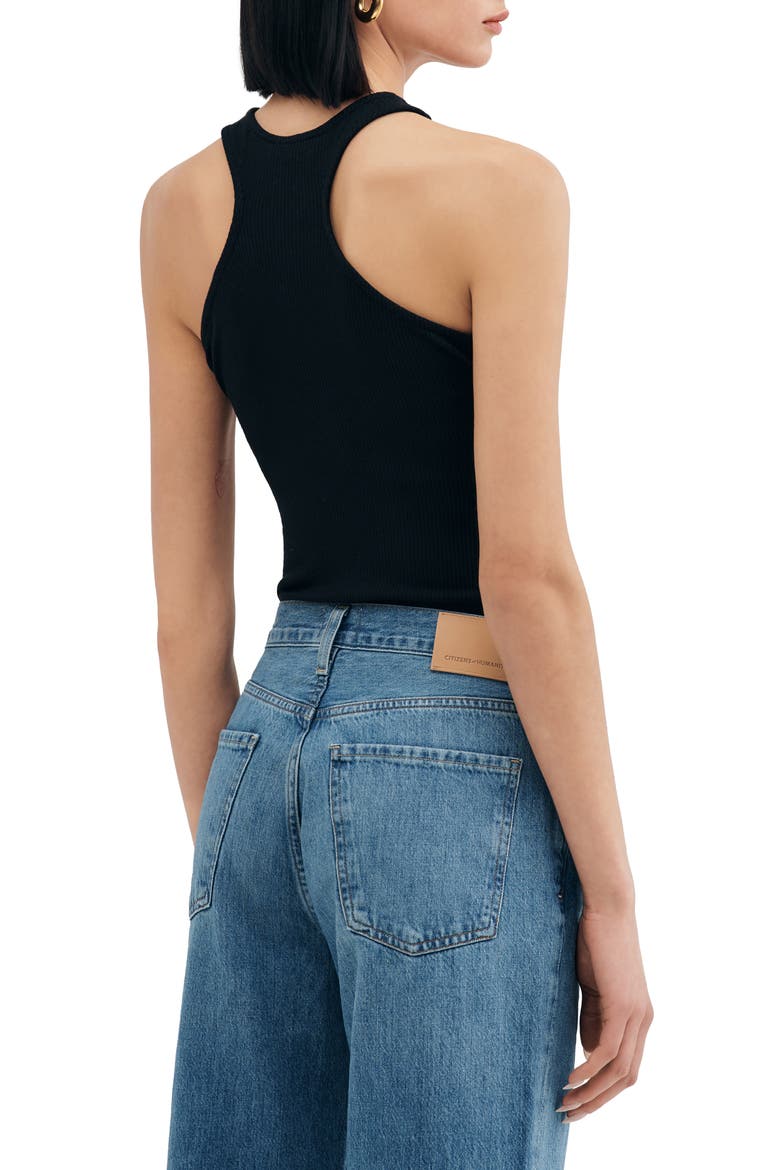Chauncey Cutaway Sleeveless Top, Alternate, color, BLACK