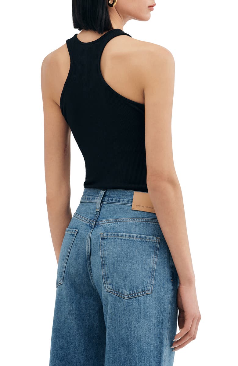 Two Lines by Marcella Chauncey Cutaway Sleeveless Top, Alternate, color, Black