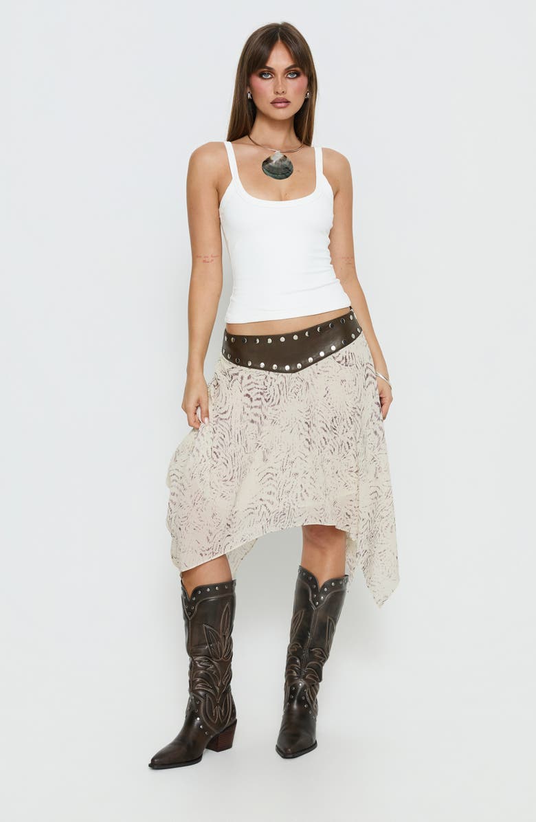 Princess Polly Dark Mirage Stud Asymmetric Skirt, Alternate, color,