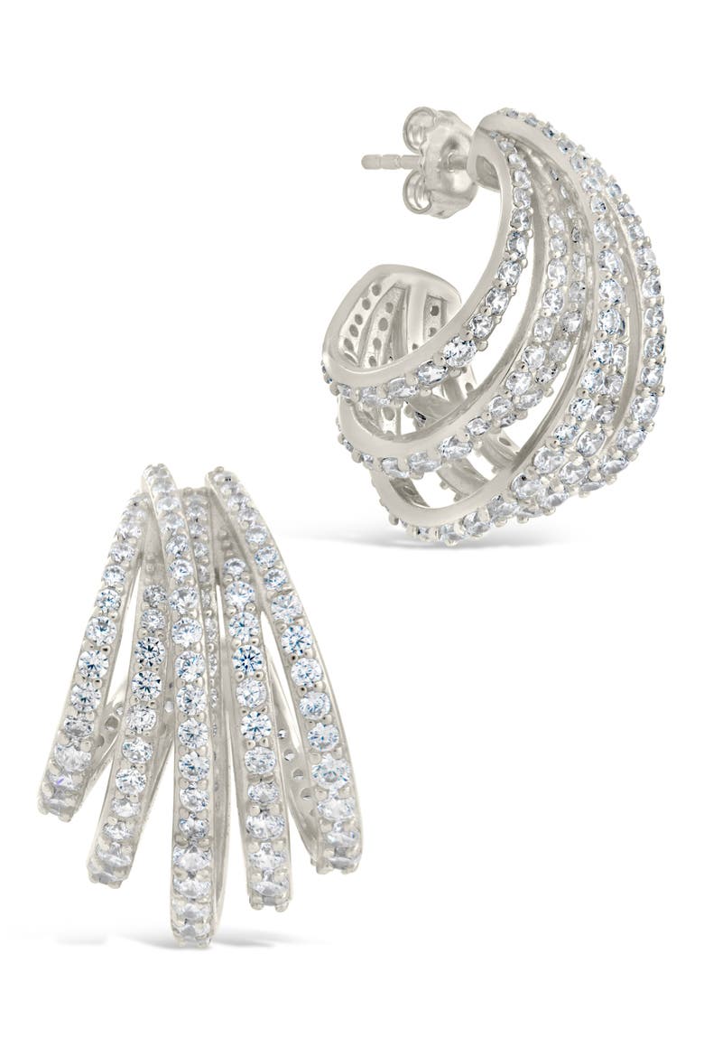 Jenny Statement Hoop Earrings, Main, color, SILVER