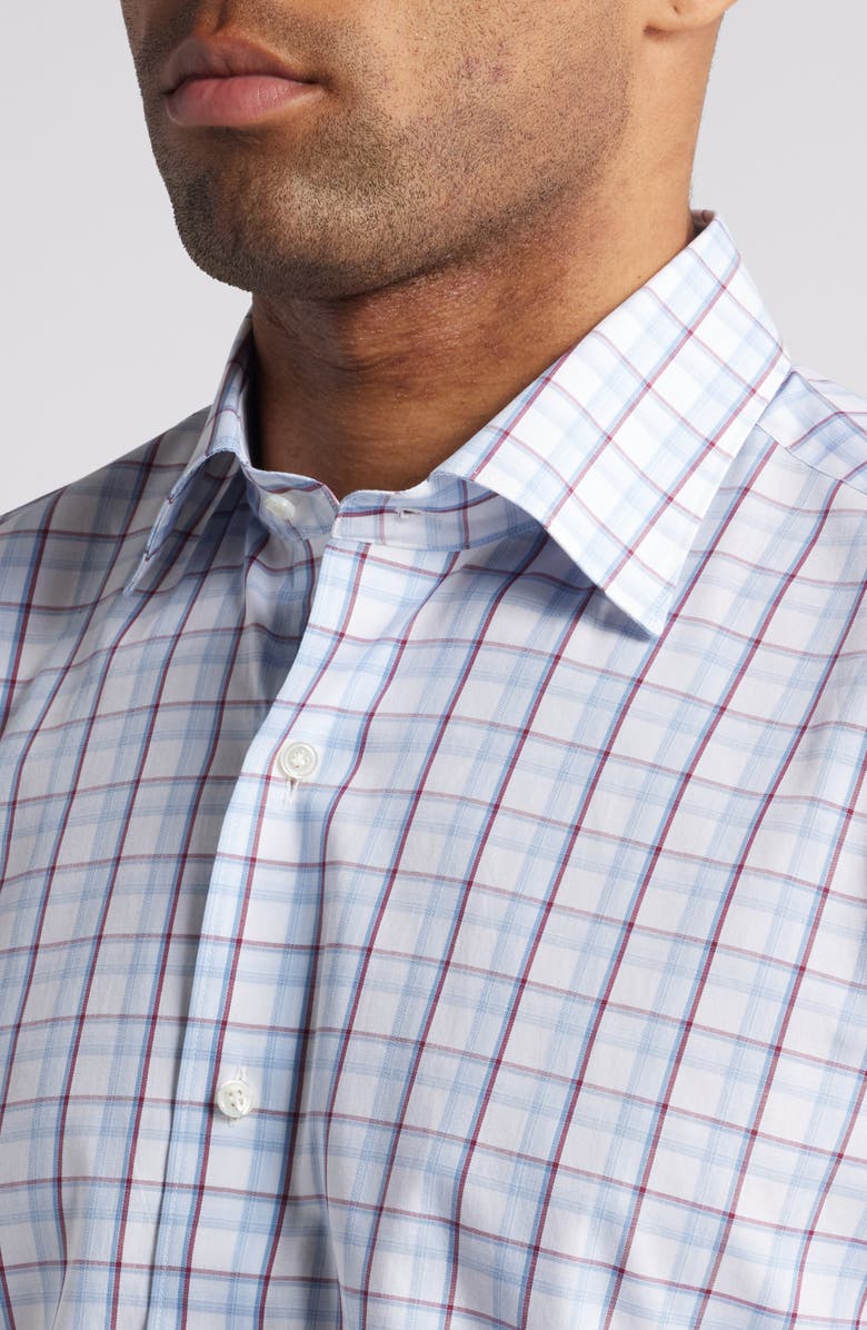 Peter Millar Crown Crafted Chipping Plaid Button-Up Shirt, Alternate, color, White