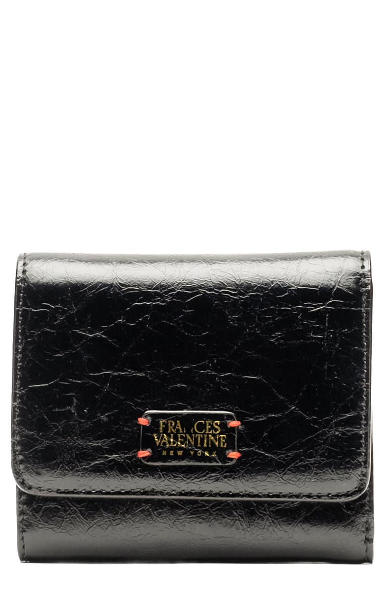 Frances Valentine Perfect Leather Trifold Wallet, Main, color, Black