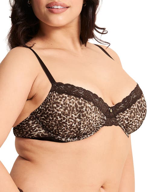 Adore Me Akari Unlined Demi Bra In Brown