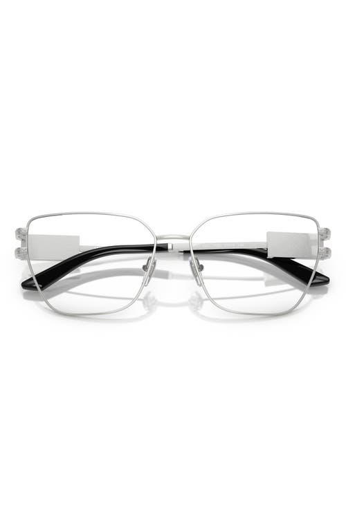 Versace 55mm Pillow Optical Glasses In Silver
