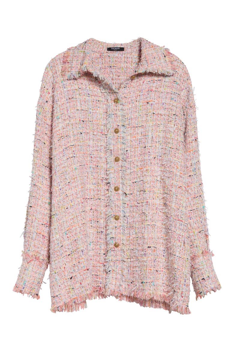 Multicolor Tweed Overshirt, Main, color, AAA MULTI