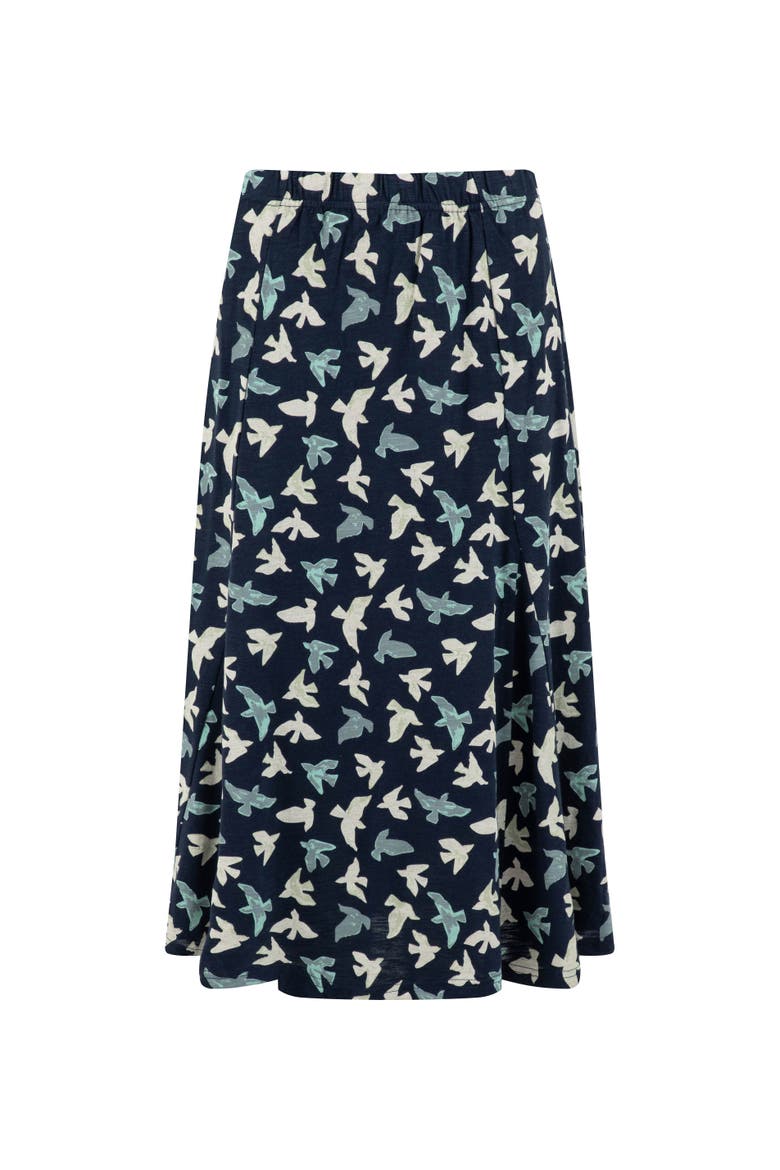 Romaro Printed Jersey Midi Skirt, Alternate, color, Midnight