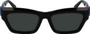 Longchamp Medallion 53mm Modified Rectangular Sunglasses
