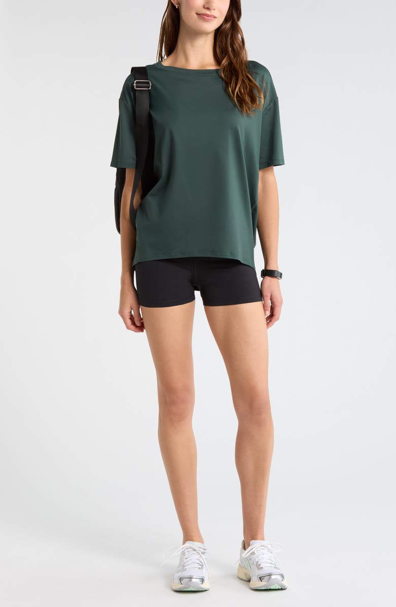 Zella Luxe Lite Bike Shorts, Alternate, color, Black