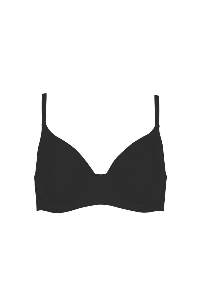Huit Coton Bio Underwire Bra, Main, color, Black