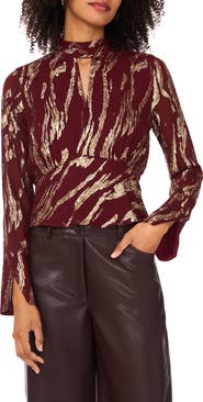 Parker The Piper Metallic Peplum Top