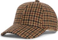 Nordstrom Houndstooth Wool Adjustable Baseball Cap