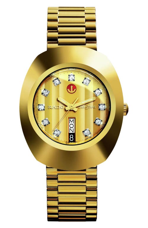 RADO The Original Automatic Bracelet Watch, 35mm in Gold at Nordstrom