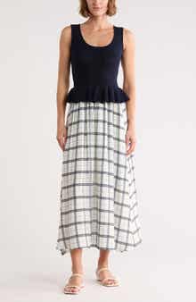 Mixed Media Midi Dress