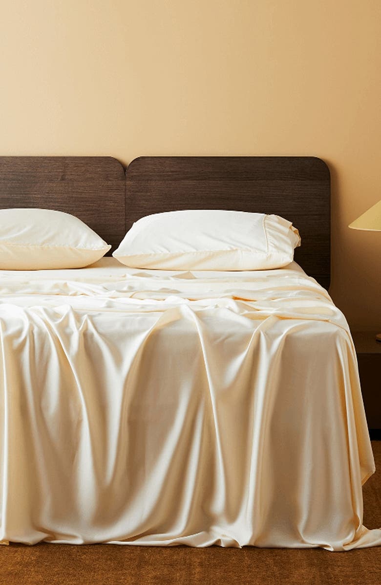 ettitude Signature Sateen Sheet Set, Alternate, color, Butter