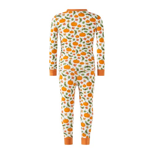 Rachel Riley Pumpkin Jersey Pajamas In Orange