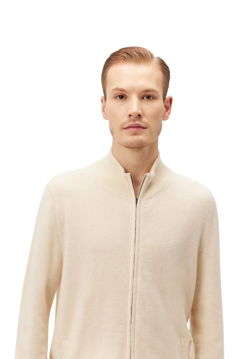 Essential Full-Zip Cashmere Cardigan, Alternate, color, off white