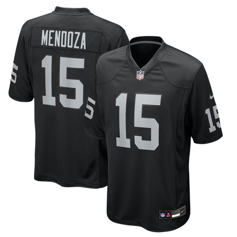 Men's Nike Black Las Vegas Raiders Fernando Mendoza 2026 NFL Draft First Round Pick No. 1 Team Game Jersey
