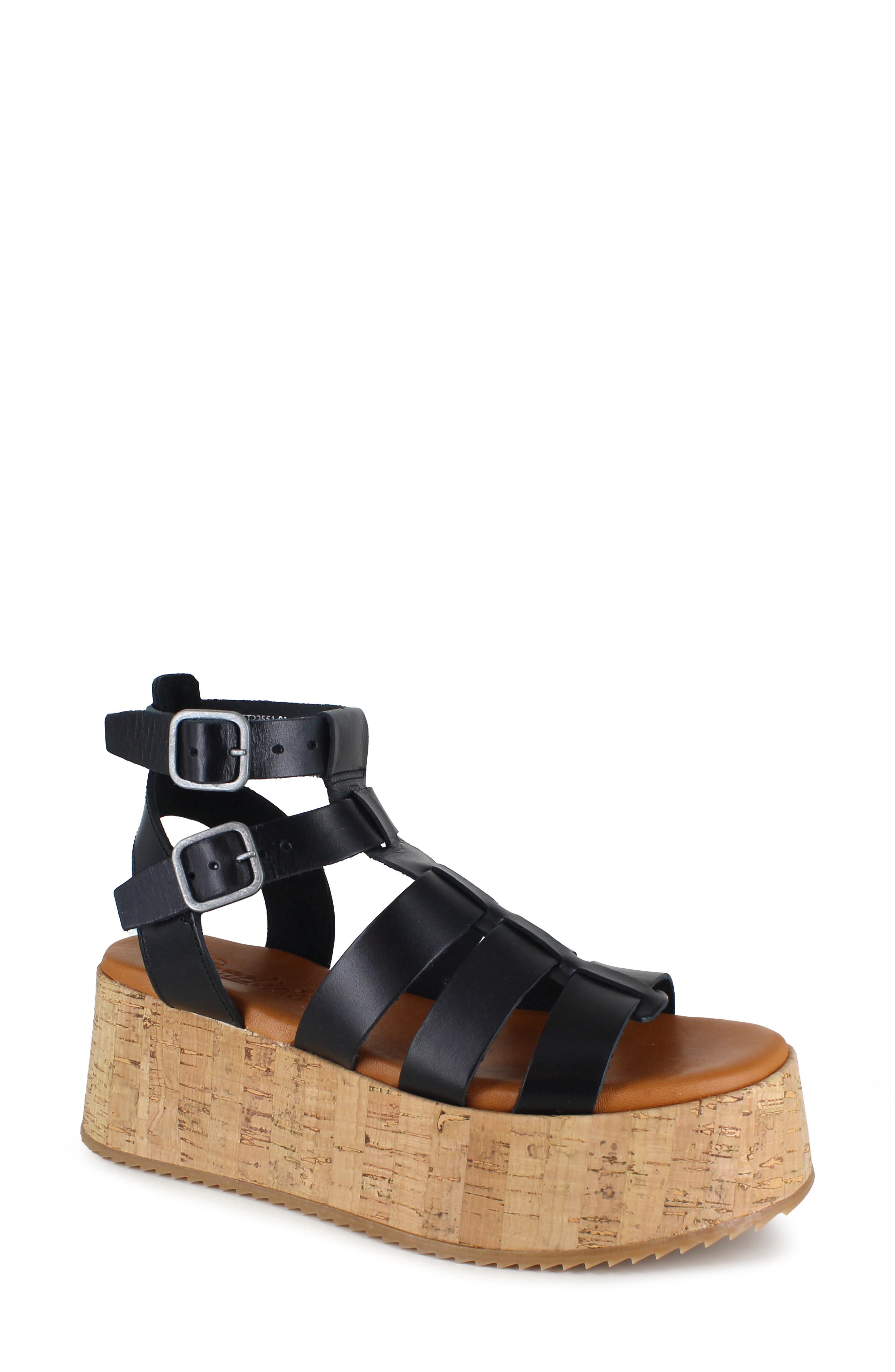 Candie's Moramy Ankle Strap Platform Sandal, Main, color, Black