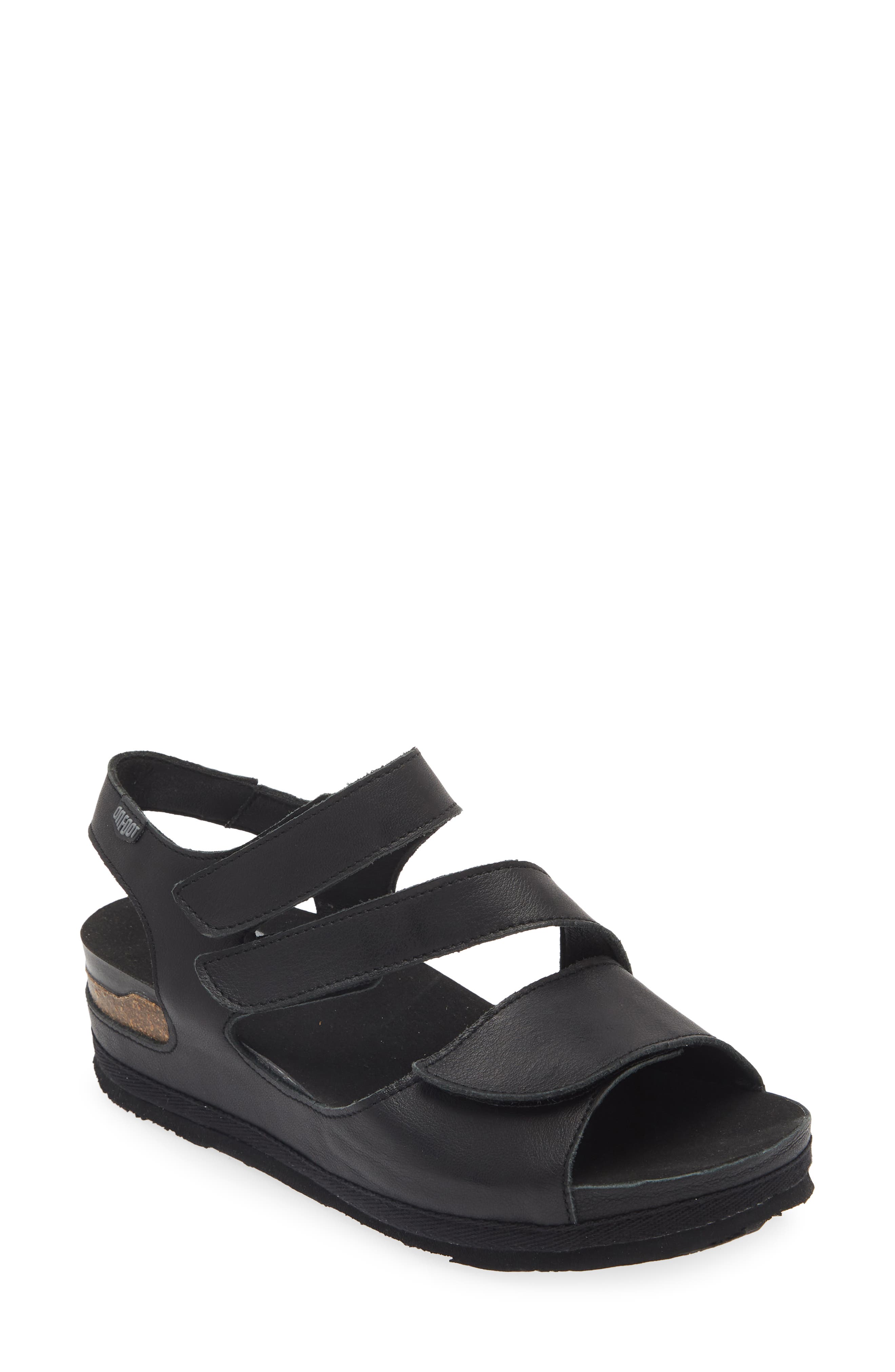 On Foot 206 Austin Platform Sandal, Main, color, Black