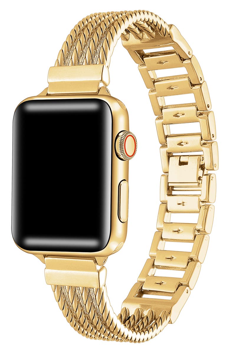 The Posh Tech Eliza Metal Apple Watch<sup>®</sup> Watchband, Alternate, color, 