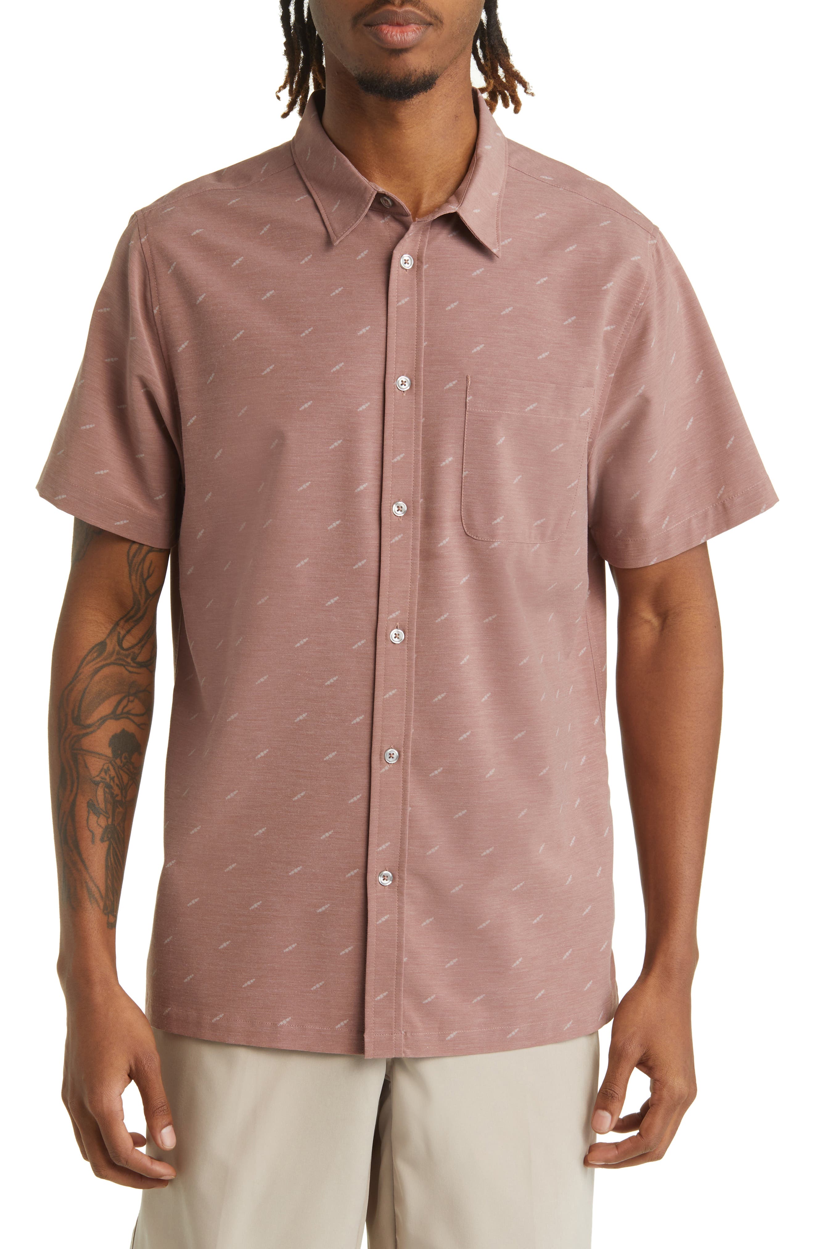 Short Sleeve Bridge Button-Up Shirt - image 5