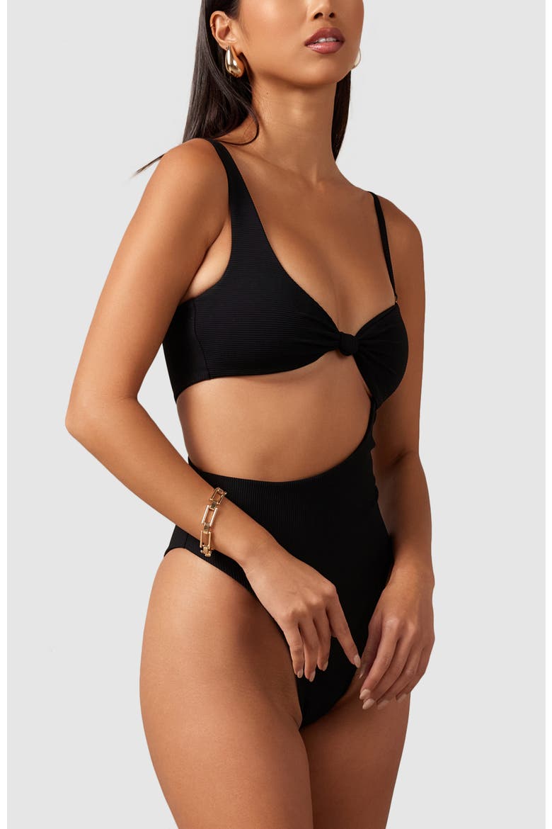 Dawn One-Piece Swimsuit, Alternate, color, Black
