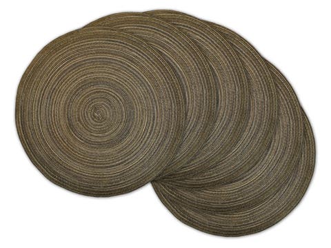 Variegated Round Woven Placemat Set/6