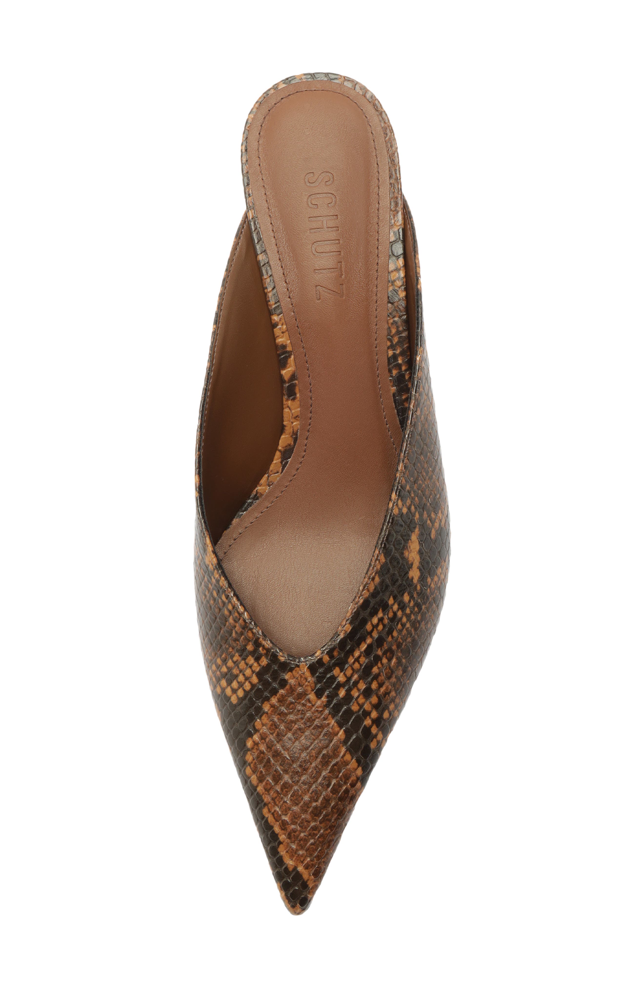 Schutz Loren Mule, Alternate, color, Pecan Brown