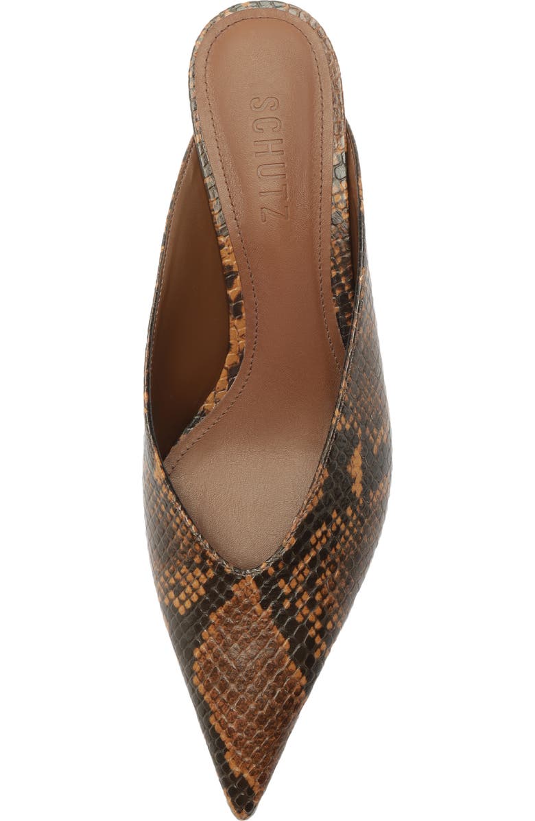 Schutz Loren Mule, Alternate, color, Pecan Brown