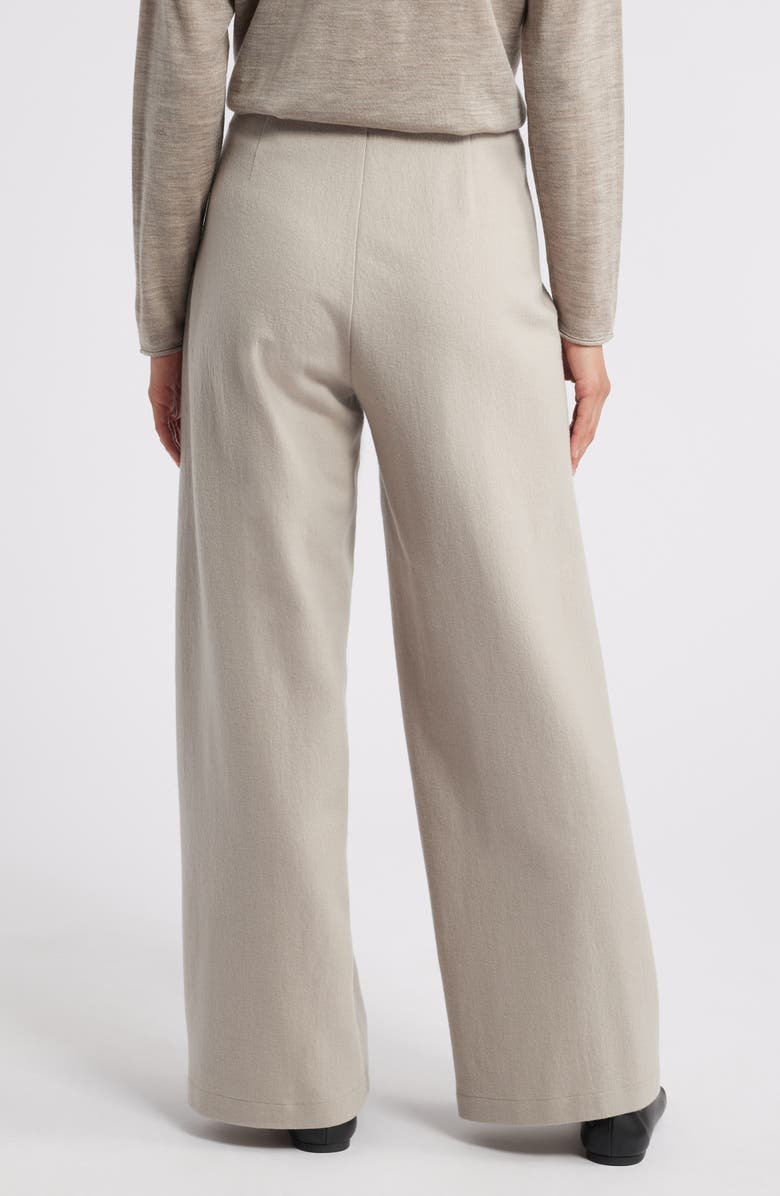 Eileen Fisher Wool Wide Leg Pants, Alternate, color, Dove