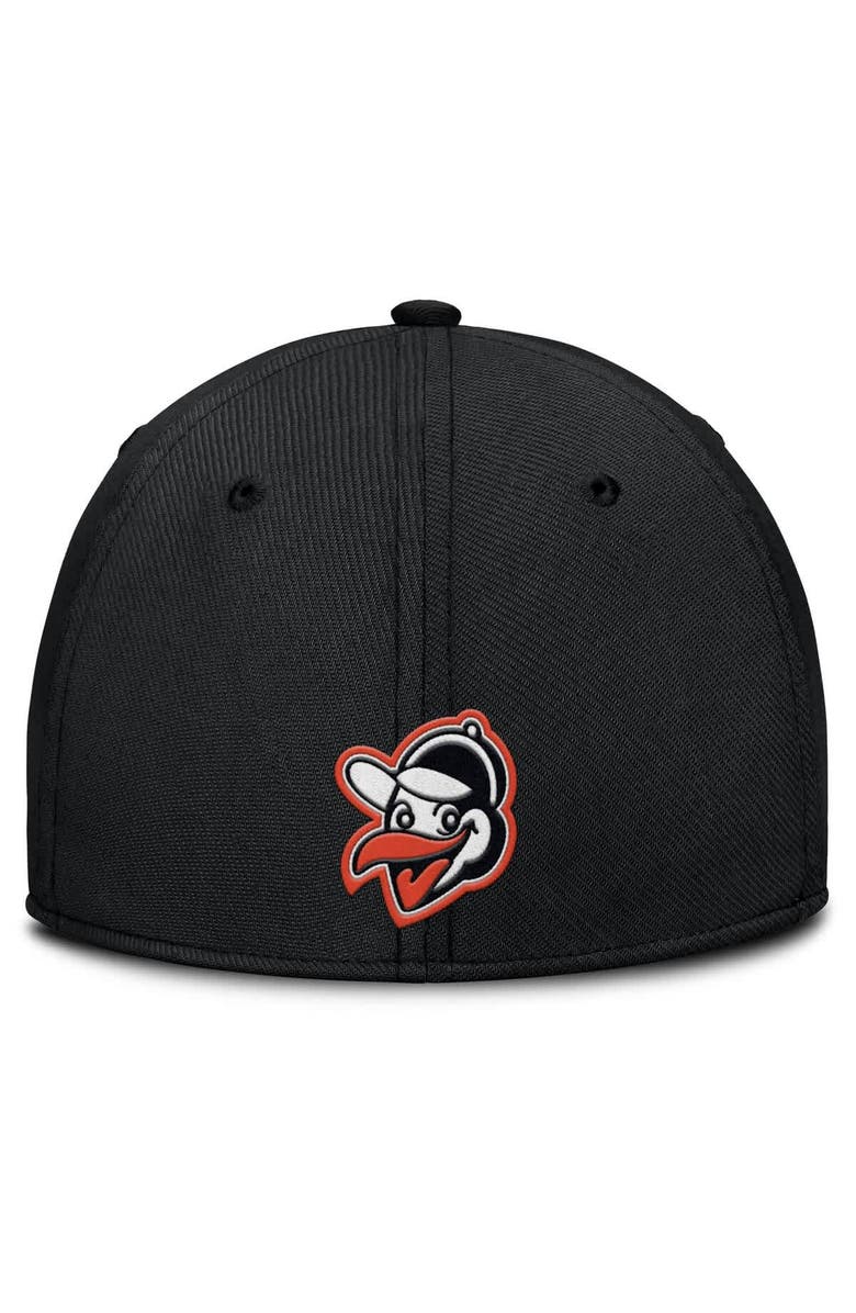 Nike Men's Nike Gray/Black Baltimore Orioles Rise Swoosh Performance Flex Hat, Alternate, color, Gray