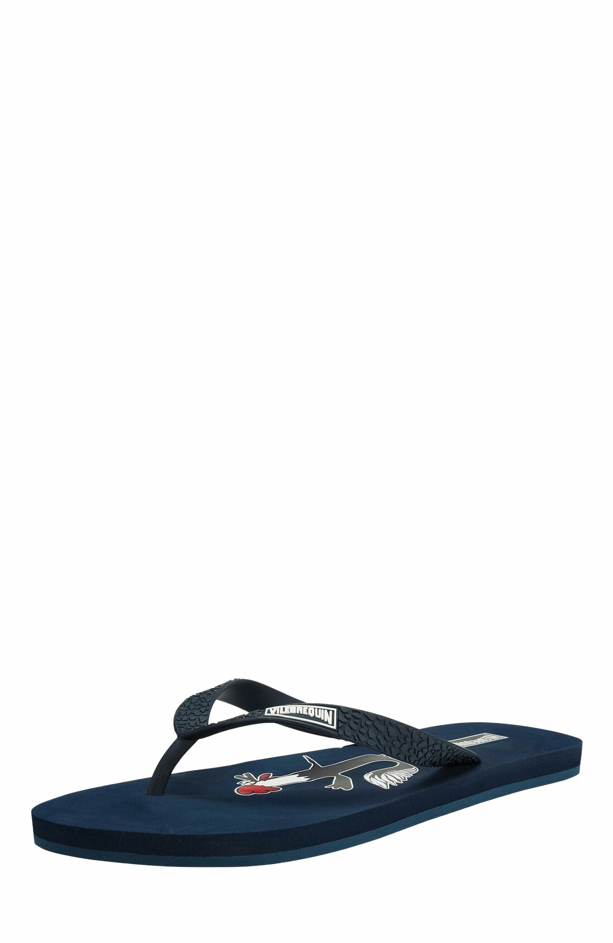 Vilebrequin Men's Cocorico Flip Flops, Main, color, 