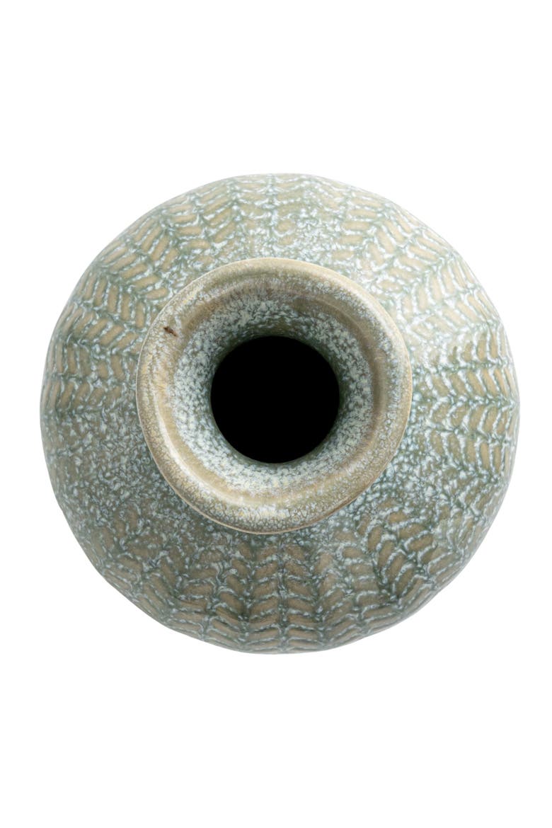 Embossed Stoneware Vases with Reactive Glaze, Grey, Set of 3, Alternate, color, Grey