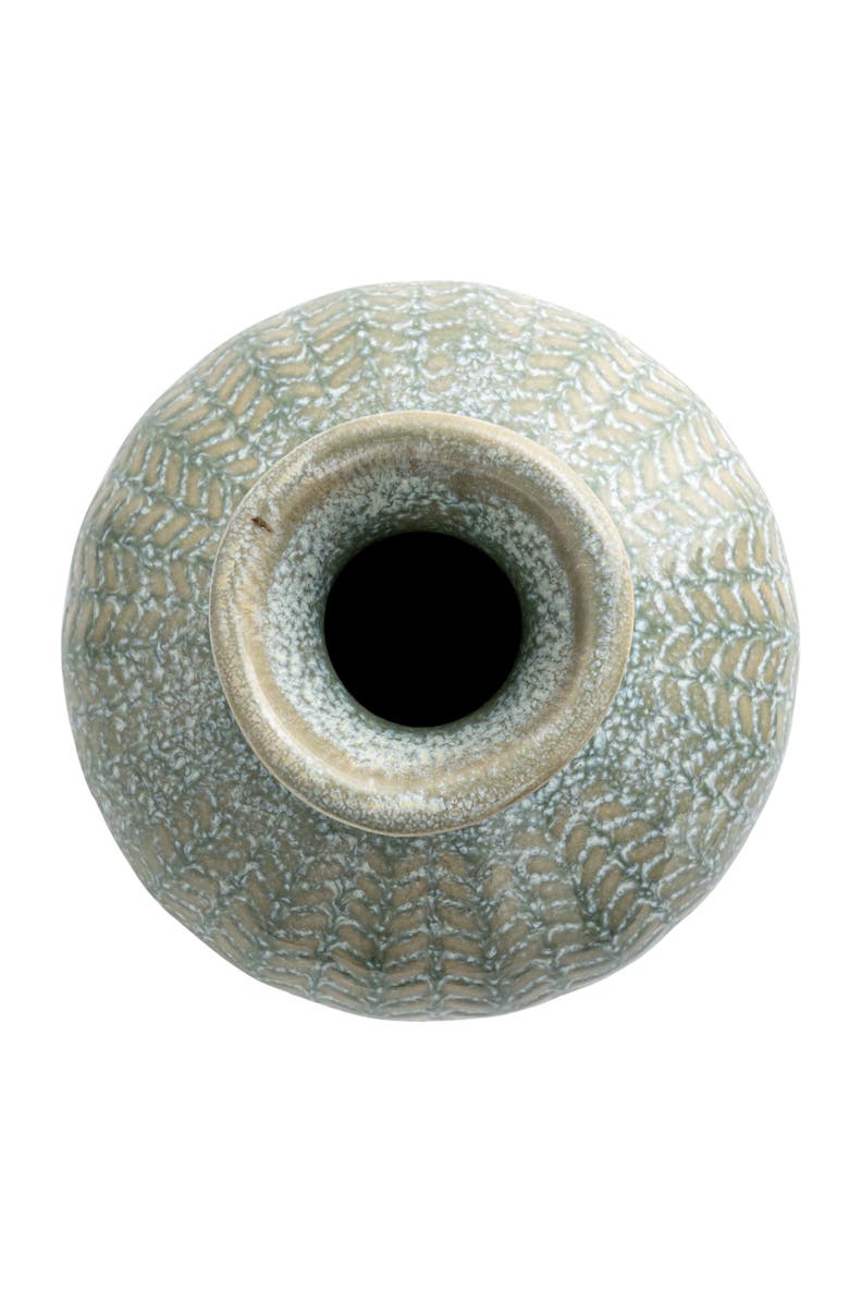 Storied Home Embossed Stoneware Vases with Reactive Glaze, Grey, Set of 3, Alternate, color, 