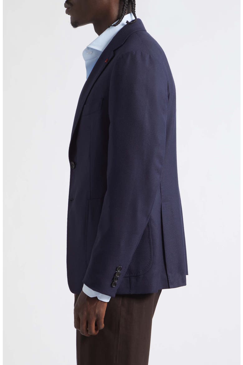 Capri Navy Wool Hopsack Blazer, Alternate, color, BLUE