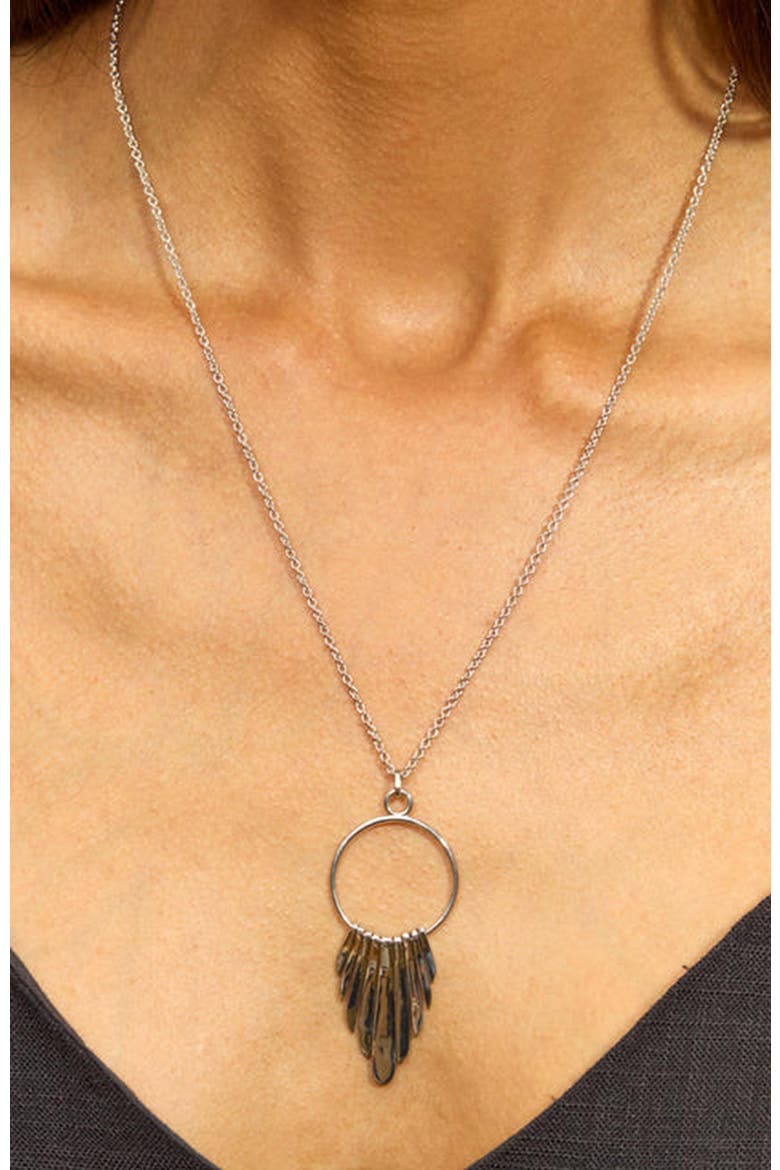 Egyptian Temple Strand Pendant, Alternate, color, Sterling Silver