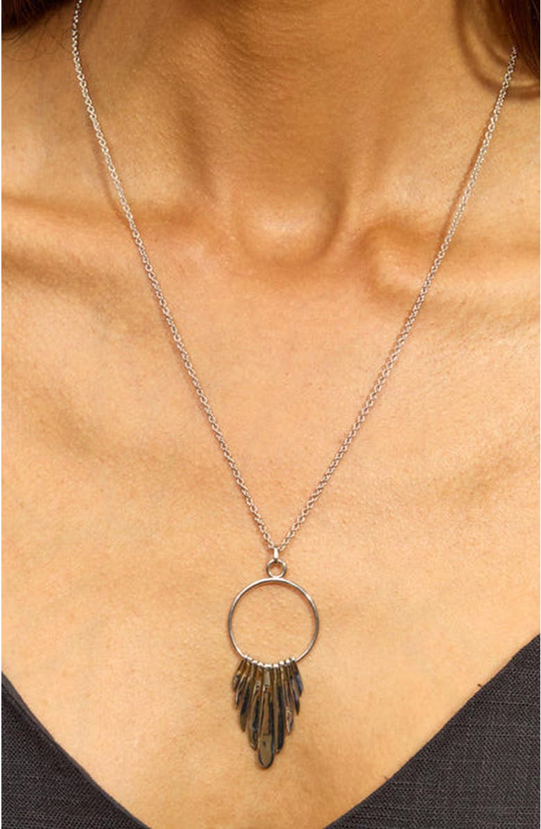 Lucy Quartermaine Egyptian Temple Strand Pendant, Alternate, color, Sterling Silver