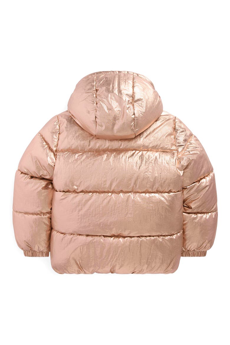 Kids' Fleece Lined Quilted Hooded Jacket, Alternate, color, GOLD