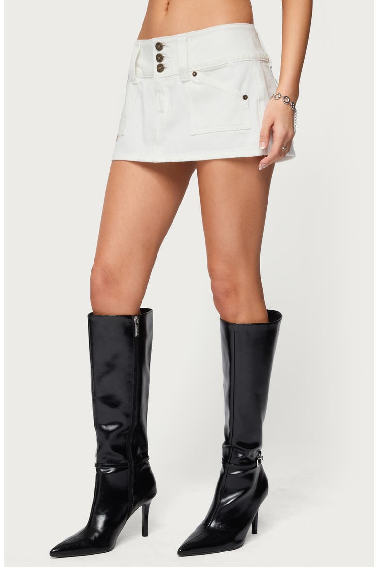 McKinley Denim Miniskirt, Alternate, color, WHITE