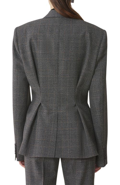 Lanvin Double-breasted Tailored Jacket In Prince Of Wales Wool In Gray