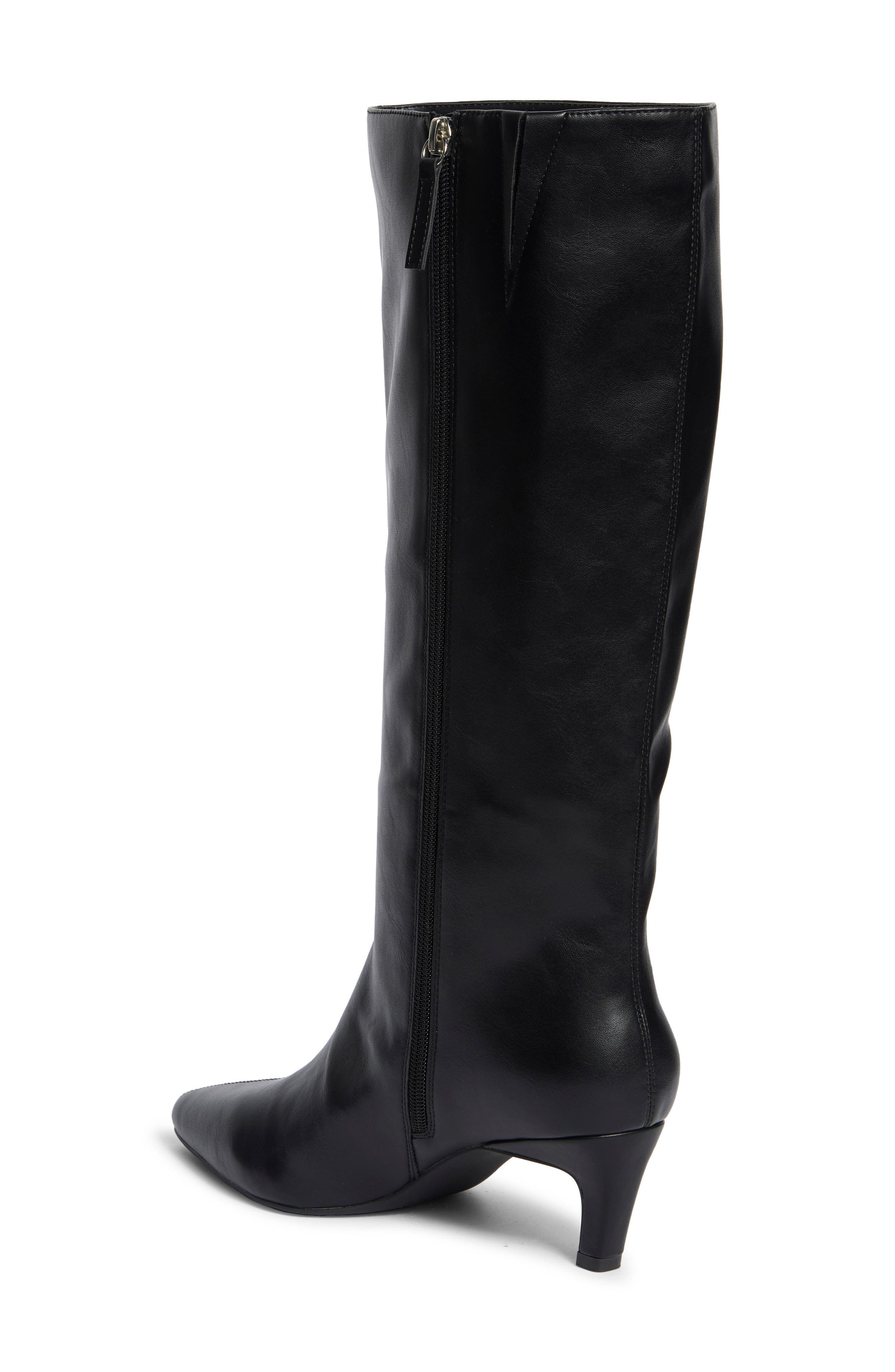 Vesper Faux Leather Tall Boot, Alternate, color, BLACK