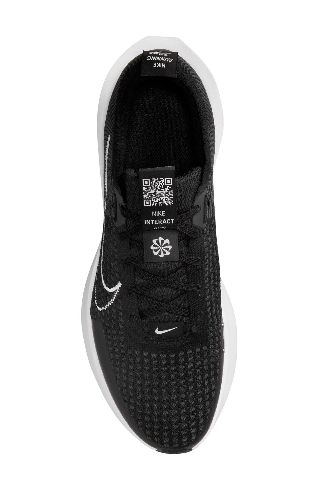 Nike Interact Run Running Sneaker, Alternate, color, 001 Black/White